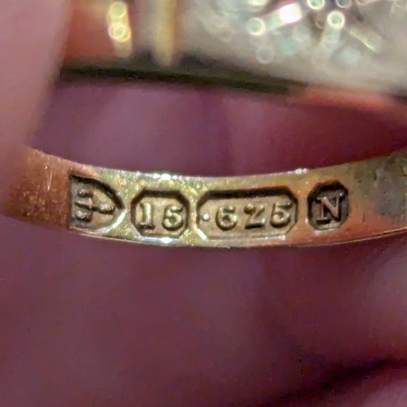 Antique (1896) Victorian 15k gold diamond ring - Picture 6 of 7